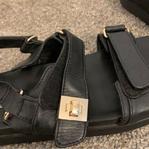 Steve Madden Mona Sandal strapped sling back sporty Black womans size 10 - Picture 3 of 13